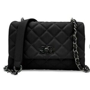 GILDA Paris Black Quilted Messenger/Shoulder Bag/Crossbody NWT $129